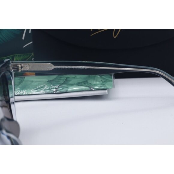 Maui Jim Kini Kini MJ 849-27E Translucent Cat Eye Sunglasses Blue polarized Lens